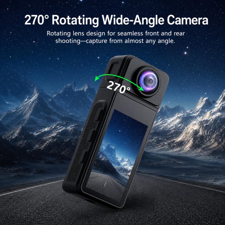 4K Wearable Body Camera with Magnetic Lanyard Rotatable Lens WiFi Mini Vlog Action Cam EIS Video Recorder - Image 3