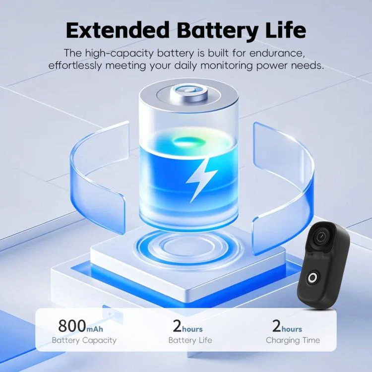 4K WIFI HD Recorder Thumb Action Camera(White) - Image 3