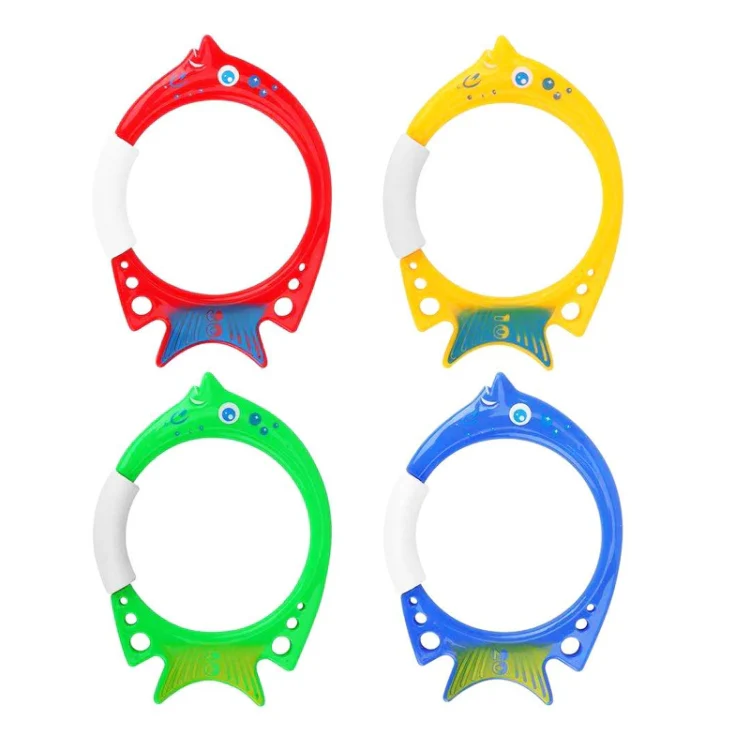 4PCS Big Fish Rings Diving Swimming Pool Toys Children Summer Water Toys - Image 2