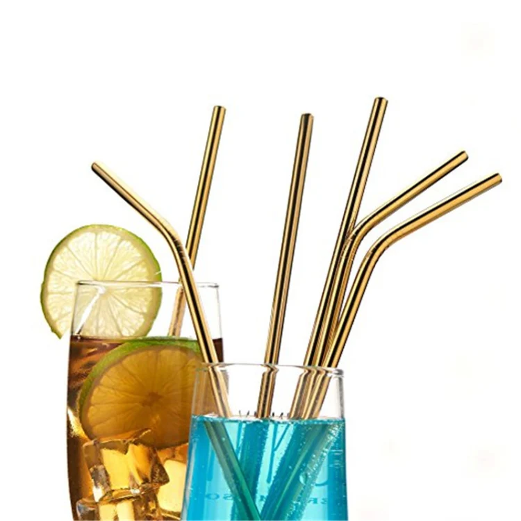 4pcs Reusable Stainless Steel Drinking Straw + Cleaner Brush Set Kit, 215*6mm(Colour) - Image 7