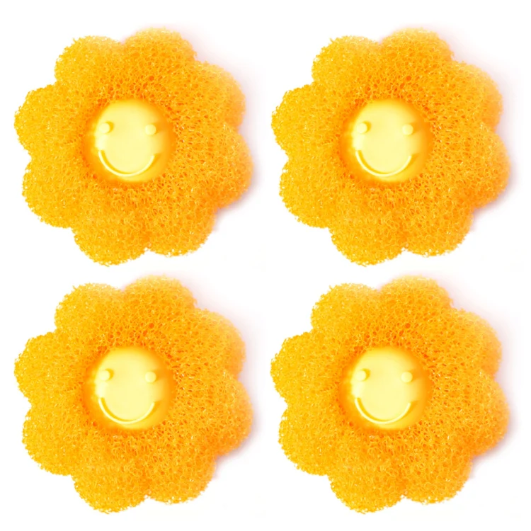 4pcs /Set Household Anti-tangle Laundry Balls Anti-knotting Laundry Cleaning Ball for Washing Machine(Yellow)