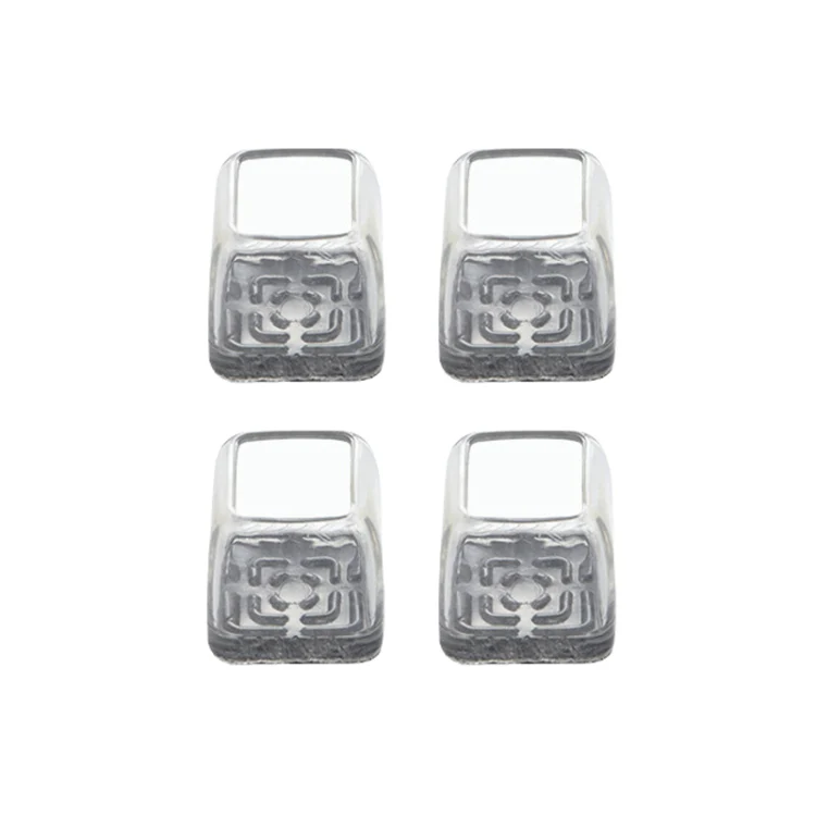 4pcs / Set Thickened Wear-Resistant Table And Chair Leg Covers Household Quiet Non-Slip Stool Foot Protector, Style: Small Square Transparent