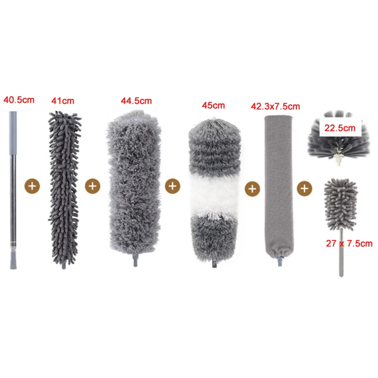 5 In 1 2.5m/100inch Dust Cleaner Sofa Extendable Duster Removal Household Cleaning tools - Image 2