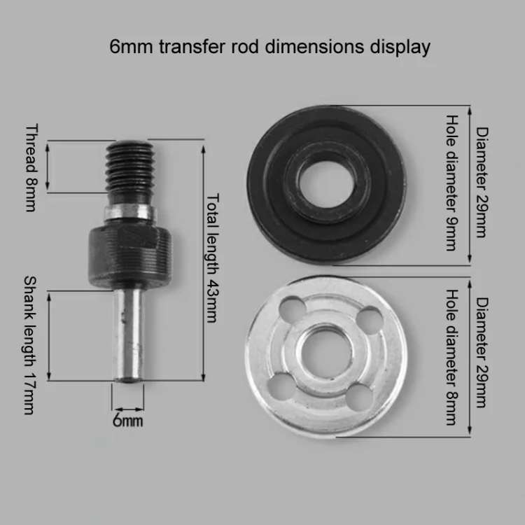 5 In 1 6mm Drill To Angle Grinder Parts Drill To Angle Grinder Connecting Rod - Image 2