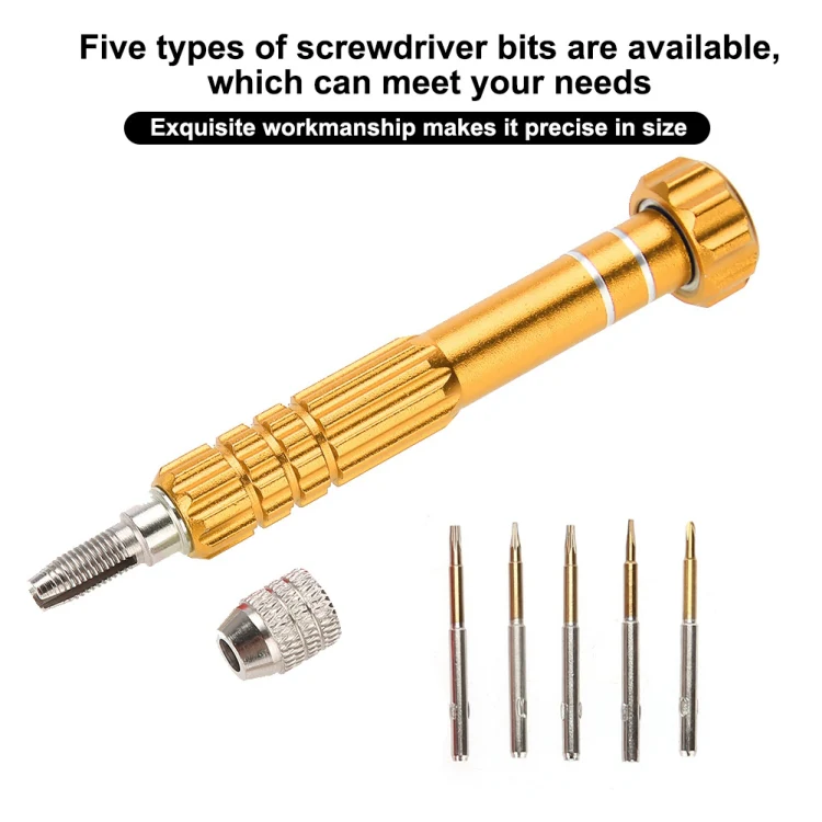 5 in 1 Gold Series Screwdriver Sets (T5 / T6 / 1.2 / 1.5 / 0.8) - Image 5