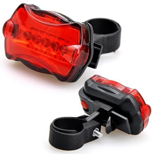 5 LED 7 Mode Bike Bicycle Rear Tail Safety Flash Light Lamp - Image 2