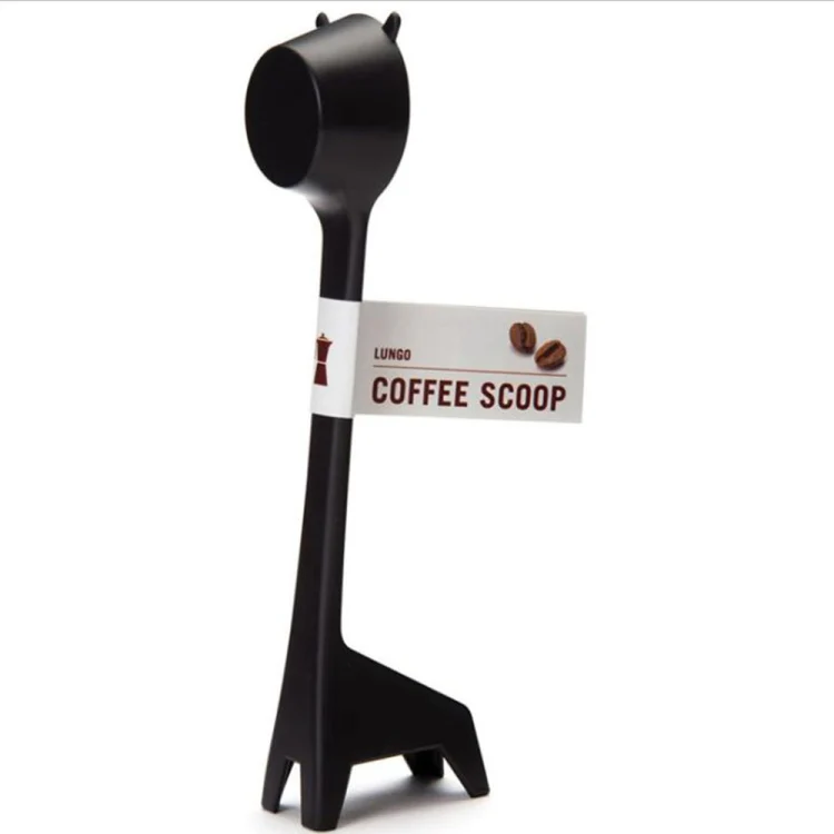5 PCS Cartoon Giraffe Shape Coffee Spoon Coffee Bean Powder Quantitative Spoon Metering Plastic Spoon(Black) - Image 5