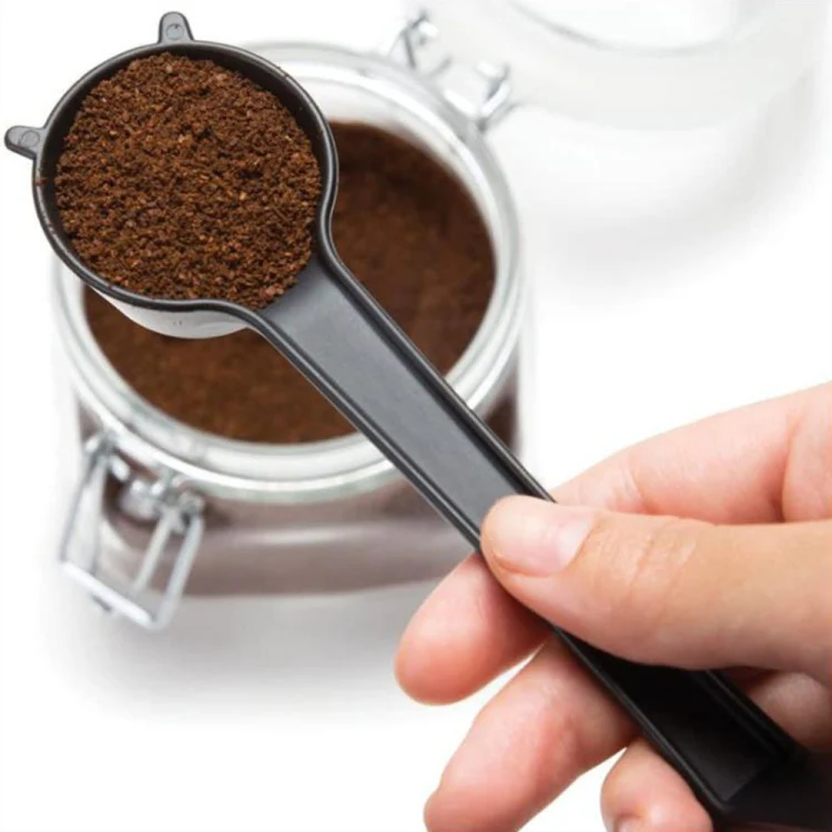 5 PCS Cartoon Giraffe Shape Coffee Spoon Coffee Bean Powder Quantitative Spoon Metering Plastic Spoon(Black) - Image 7