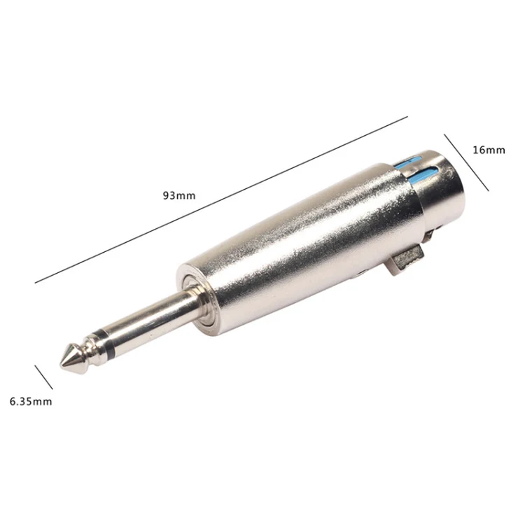 5 PCS LZ1167 6.35mm Single Track Male Head to XRL Female Audio Adapter Plug (Silver) - Image 5