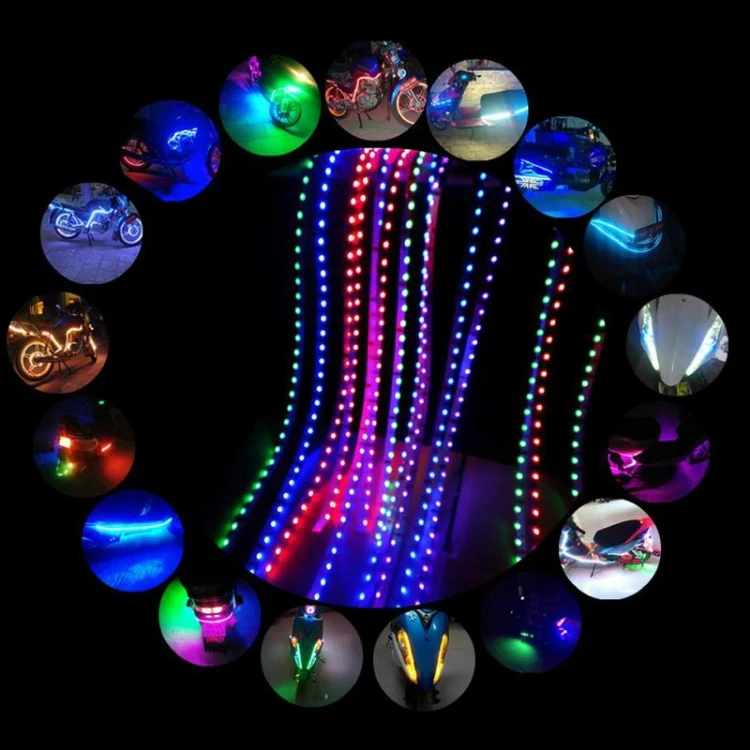 5 PCS Normally-on Style 45 LED 3528 SMD Waterproof Flexible Car Strip Light for Car Decoration, DC 12V, Length: 45cm - Image 9