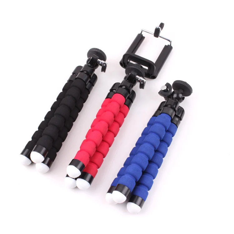 5 PCS Octopus Photography Sponge Mobile Phone Stand Portable Lazy Adjustable Vibrato Live Tripod Stand(Black) - Image 4