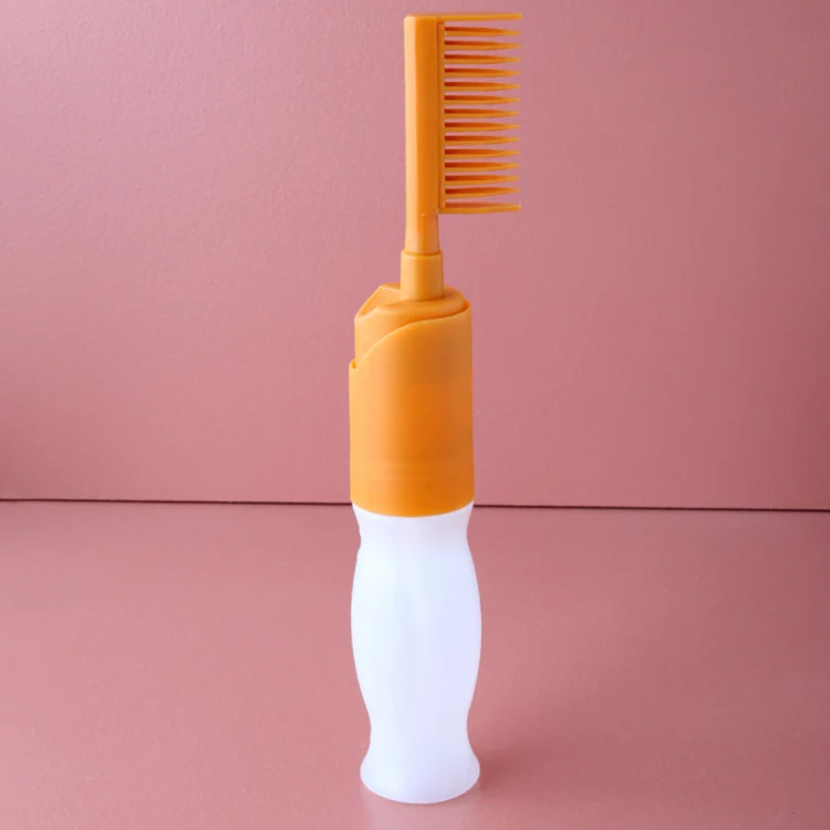 5 PCS Scale Press Hair Dye Bottle With Comb Teeth, Specification: 110ml(Yellow) - Image 2