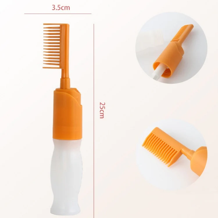 5 PCS Scale Press Hair Dye Bottle With Comb Teeth, Specification: 110ml(Yellow) - Image 3