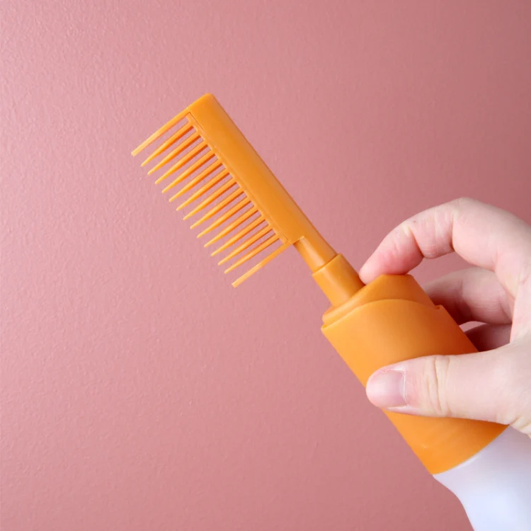 5 PCS Scale Press Hair Dye Bottle With Comb Teeth, Specification: 110ml(Yellow) - Image 4