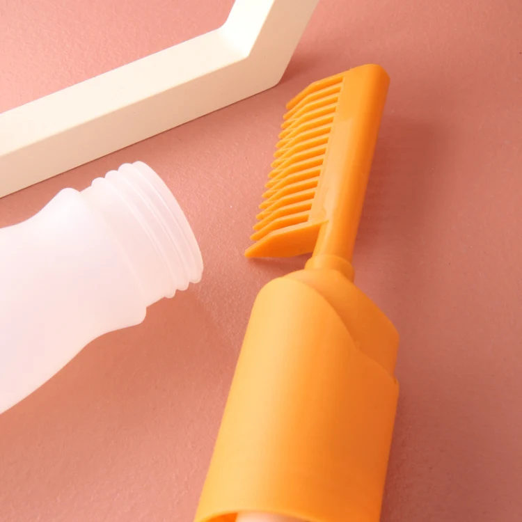 5 PCS Scale Press Hair Dye Bottle With Comb Teeth, Specification: 110ml(Yellow) - Image 5