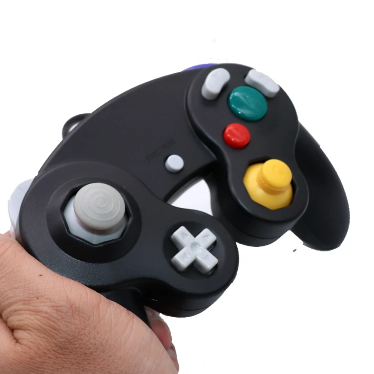 5 PCS Single Point Vibrating Controller Wired Game Controller For Nintendo NGC(Ink Green) - Image 3