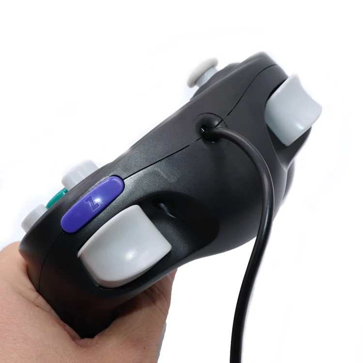 5 PCS Single Point Vibrating Controller Wired Game Controller For Nintendo NGC(Transparent Red) - Image 4