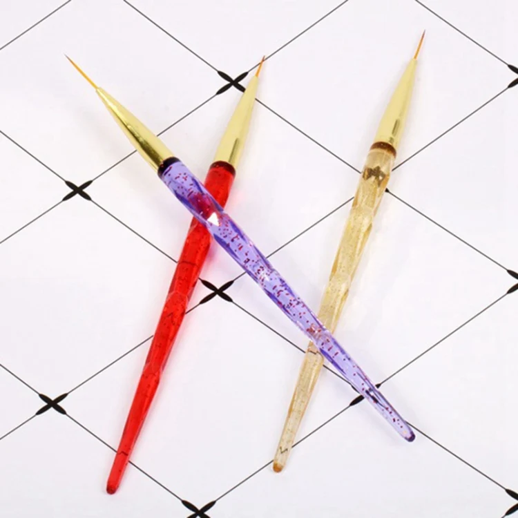 5 Piece/set Acrylic Phototherapy Nail Painting Flower Carved Crystal Pen Nail Pen - Image 6