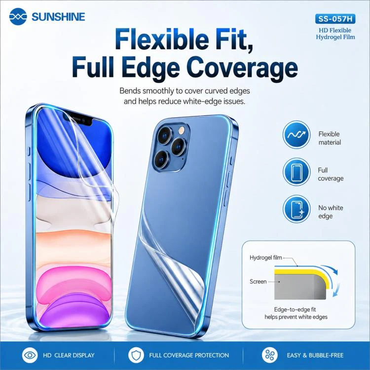 50 in 1 SUNSHINE SS-057H TPU Flexible Hydrogel HD Protective Film for SS-890C Cutting Machine - Image 6