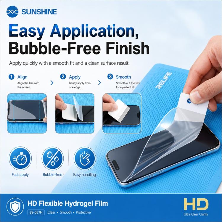 50 in 1 SUNSHINE SS-057H TPU Flexible Hydrogel HD Protective Film for SS-890C Cutting Machine - Image 8