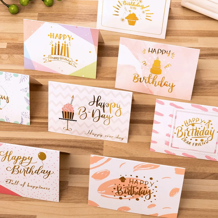 50 PCS Hot Stamping Embossed Birthday Card(2) - Image 2