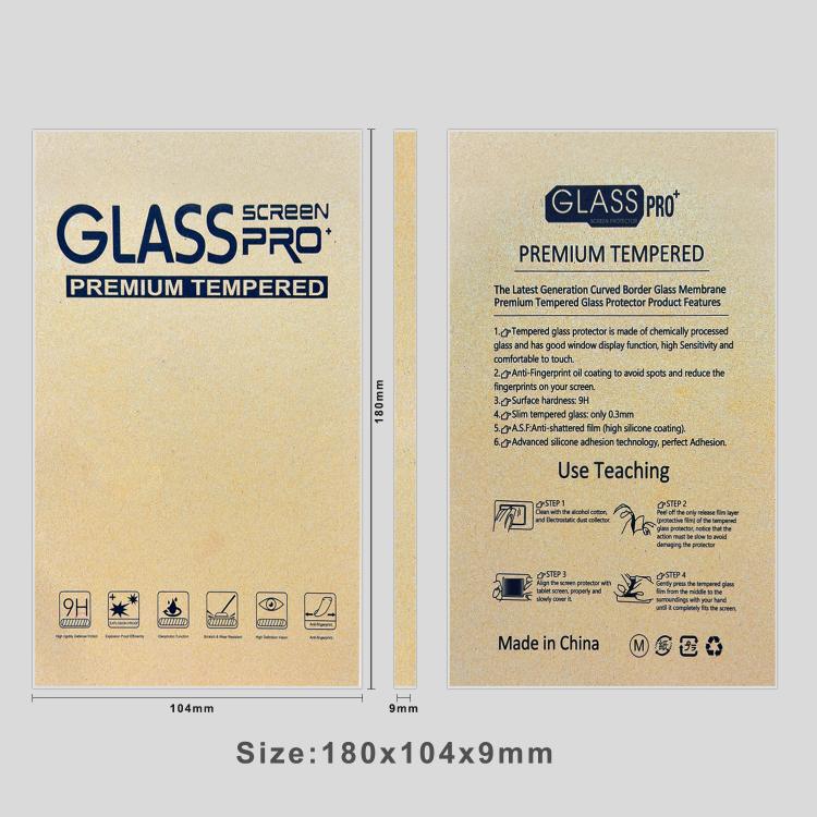 50pcs Classic Kraft Paper Box Tablet Tempered Glass Screen Protector Flip-Top Rigid Packaging Box(180 x 104 x 9 mm) - Image 2