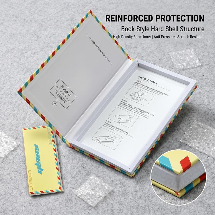 50pcs Envelope Board Phone Tempered Glass Screen Protector Foldable Rigid Box - Image 3