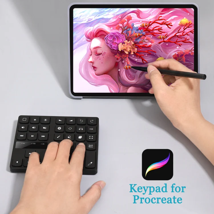533 Bluetooth 5.0 Painting Keyboard 35 keys Keypad Wireless Digital keyboard(Black) - Image 6