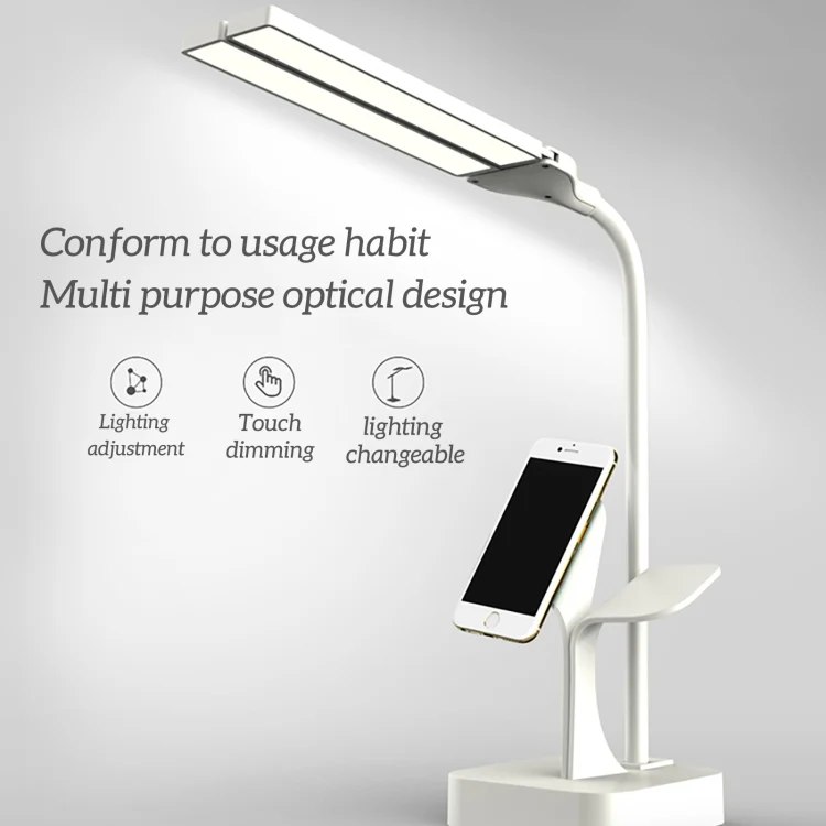 550TD3 Rechargeable USB Double Head Folding Table Lamp(White) - Image 4