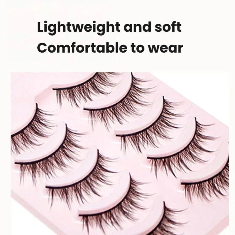 5pair /Set Natural Everyday Makeup One-Piece Eyelashes, Spec: QF06 - Image 5