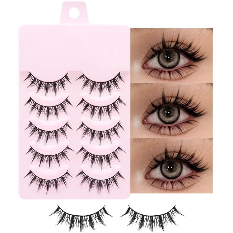 5pair /Set Natural Everyday Makeup One-Piece Eyelashes, Spec: QF91