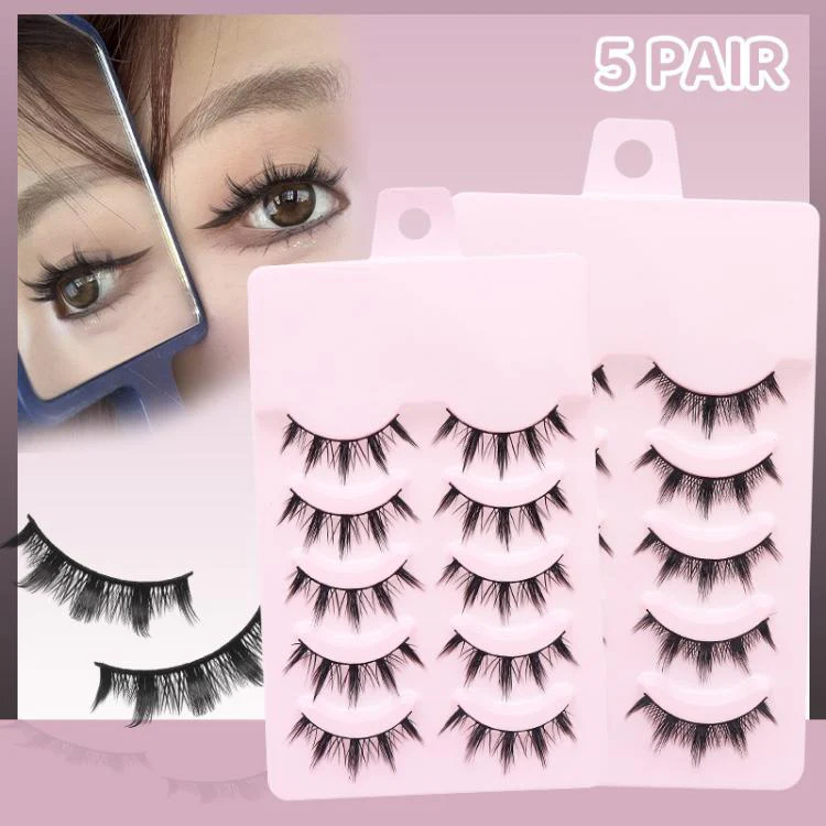 5pair /Set Natural Everyday Makeup One-Piece Eyelashes, Spec: QF91 - Image 2