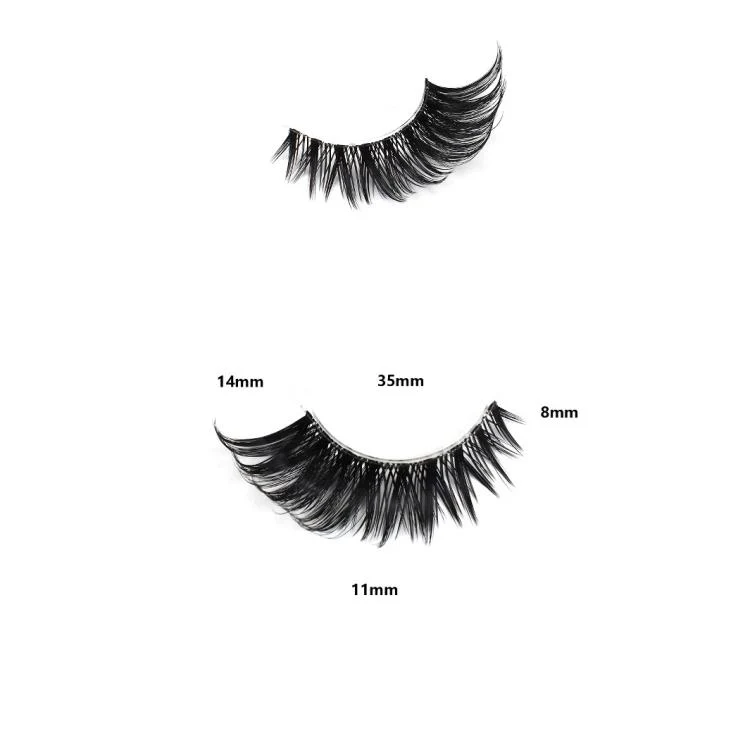 5pair /Set Pink Fox Full-Length Fox-Eye Cat-Eye False Eyelashes Voluminous Curled Realistic Fox-Style Lashes(KZ04) - Image 4