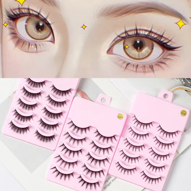 5pairs / Set Little Devil Natural Portable Single Cluster Manga Imitation Eyelashes, Model: 008 - Image 5