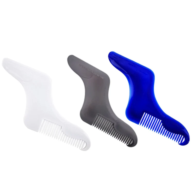 5PCS Beard -Shaped Template Comb Beard Shaped Comb Color Random Delivery, Style: Z Shape - Image 2