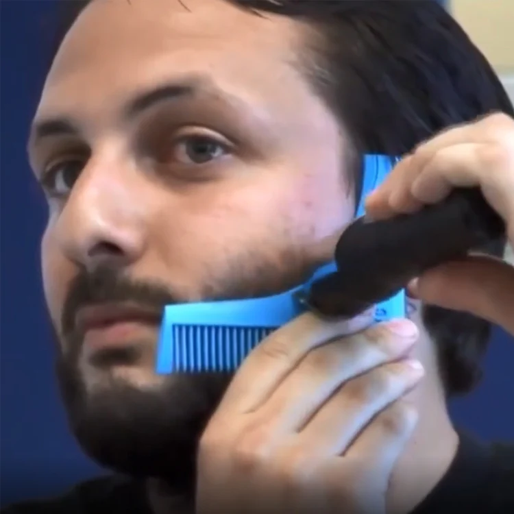 5PCS Beard -Shaped Template Comb Beard Shaped Comb Color Random Delivery, Style: Z Shape - Image 4