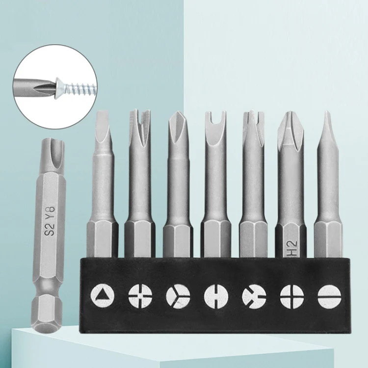 5pcs / Set Triangular Plum Blossom Chrome Vanadium Steel Bit Set Appliance Repair Electrical Drill Accessories With Magnetic - Image 2