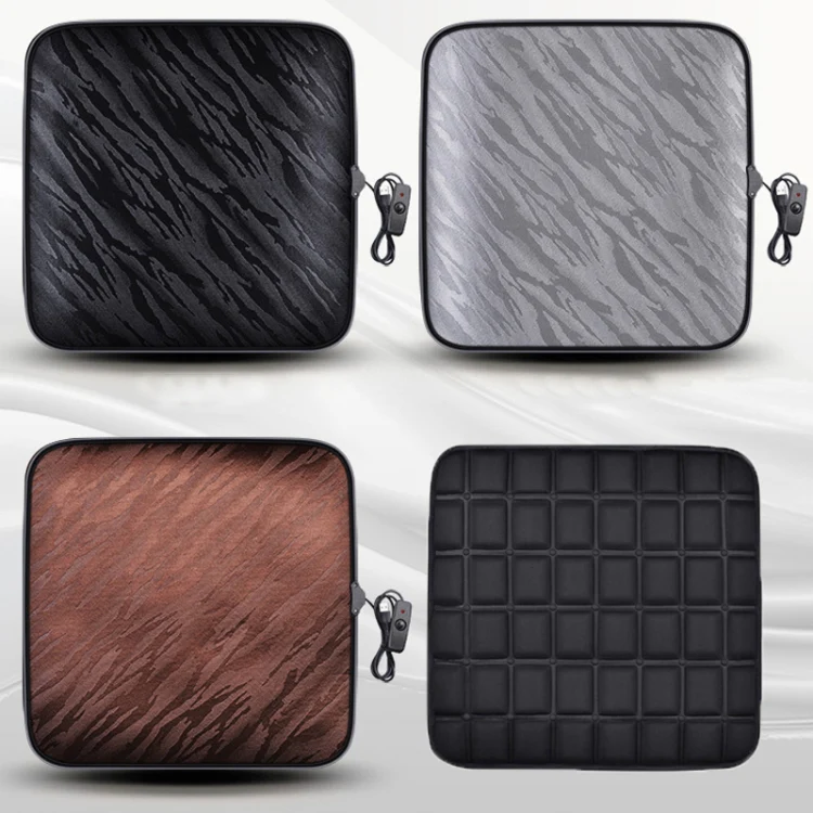 5V Car USB Interface Electric Heating Seat Cushion, Color: Black - Image 2