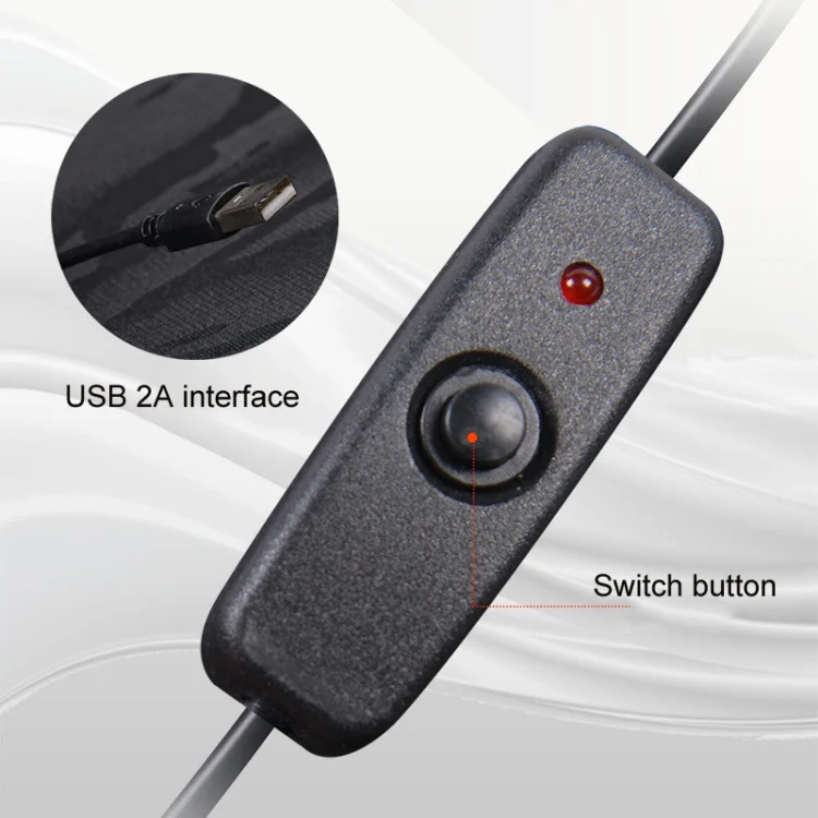 5V Car USB Interface Electric Heating Seat Cushion, Color: Black - Image 3