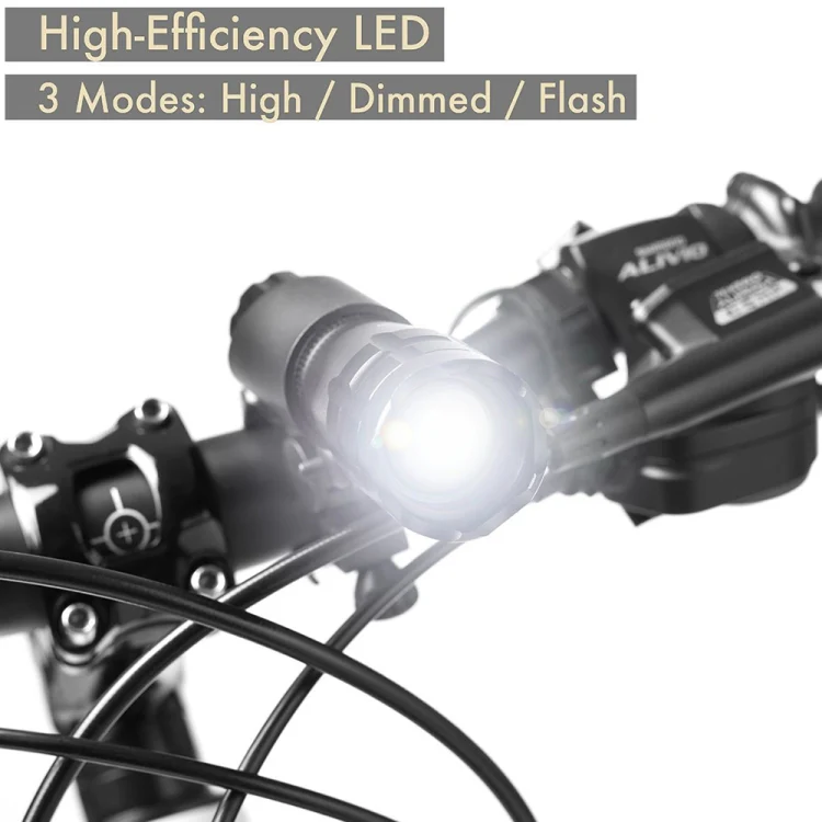 5W Mountain Bike Headlight Charging Zoom Glare Waterproof Flashlight (Set Seven) - Image 3