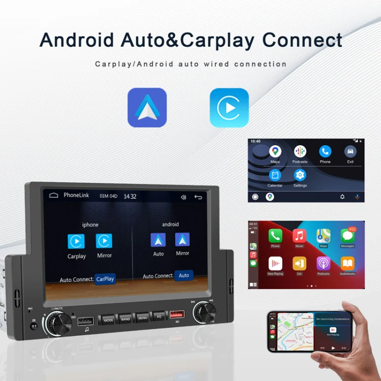 6.2 Inch MP5 Player Single Butt Universal Wired CarPlay Car Monitor, Model: Standard+AHD Camera - Image 5