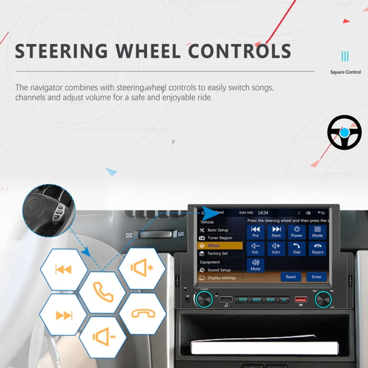 6.2 Inch MP5 Player Single Butt Universal Wired CarPlay Car Monitor, Model: Standard+AHD Camera - Image 7