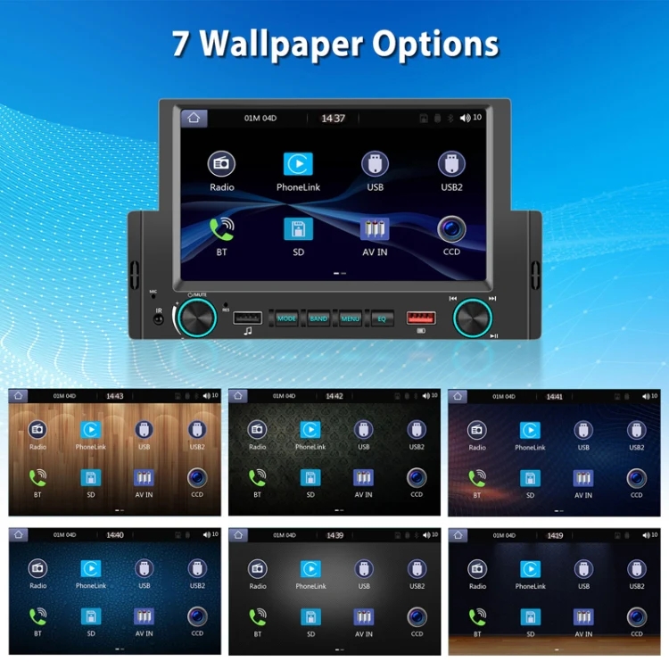 6.2 Inch MP5 Player Single Butt Universal Wired CarPlay Car Monitor, Model: Standard+AHD Camera - Image 8