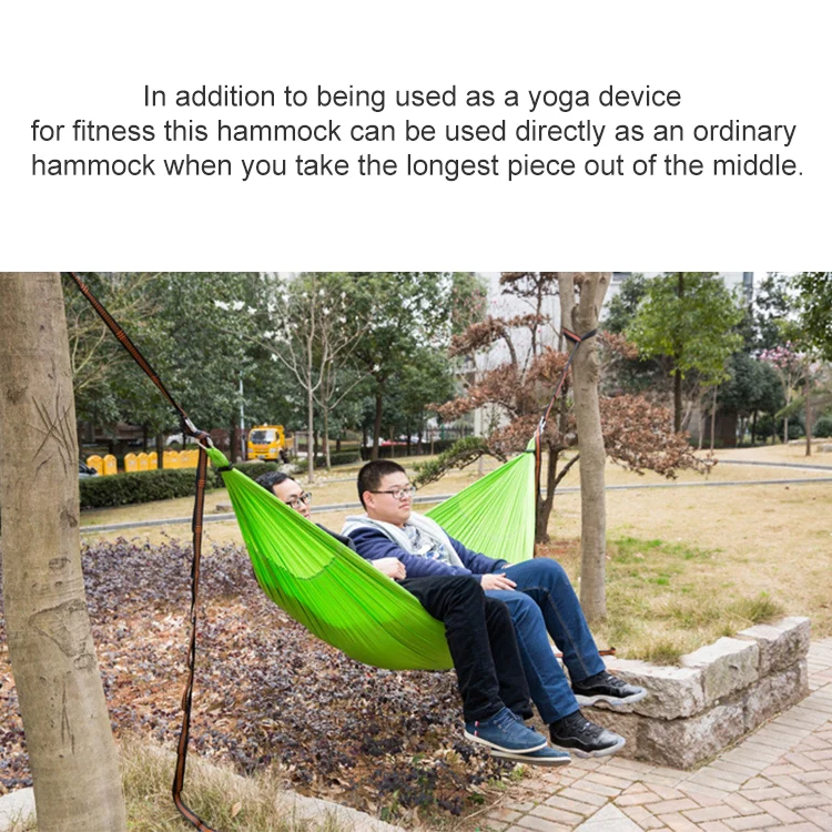 6 Handles Bodybuilding Handstand Inelasticity Aerial Yoga Hammock(Dark Green) - Image 10