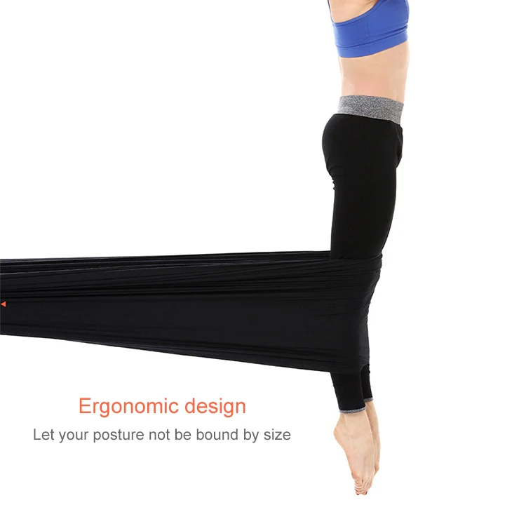 6 Handles Bodybuilding Handstand Inelasticity Aerial Yoga Hammock(Dark Green) - Image 9