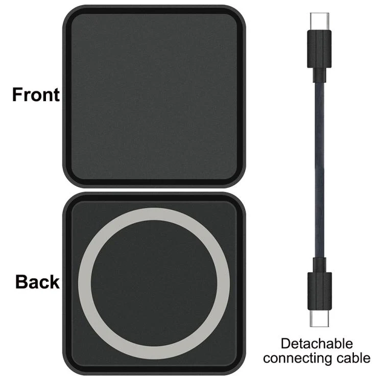 6 in 1 PD 100W, Dual Type-C, TF, SD Card, USB-A Port Multifunctional Magnetic HUB Dock Station(Black) - Image 11
