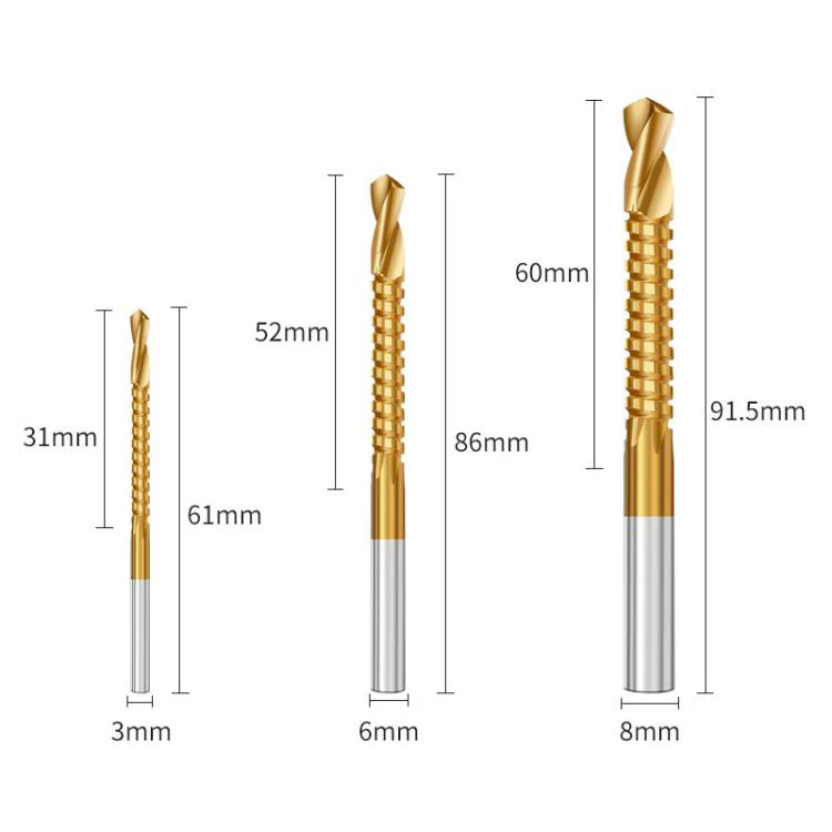 6-in-1 Step Drill Bit Set 4-12/4-20/4-32mm Unibit 3/6/8mm Hole Saws for Metal Wood Plastic(Green) - Image 10