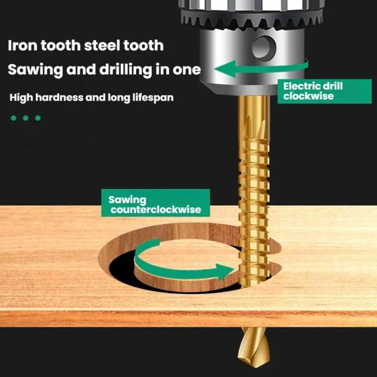 6-in-1 Step Drill Bit Set 4-12/4-20/4-32mm Unibit 3/6/8mm Hole Saws for Metal Wood Plastic(Green) - Image 3