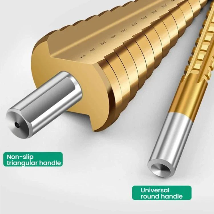 6-in-1 Step Drill Bit Set 4-12/4-20/4-32mm Unibit 3/6/8mm Hole Saws for Metal Wood Plastic(Green) - Image 5