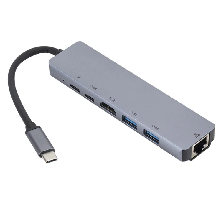 6 in 1 USB3.1 Type-C to HDMI+RJ45 Docking Station for Nintendo Type-C Docking Station - Image 2